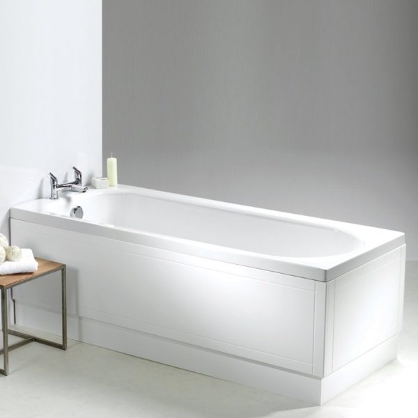 Ebony Bath with Option 2 Whirlpool - 1700 x 700mm - Image 2