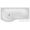California 'P' shaped Shower Bath Only (Standard & Superspec) - 1500 & 1700mm - Image 2