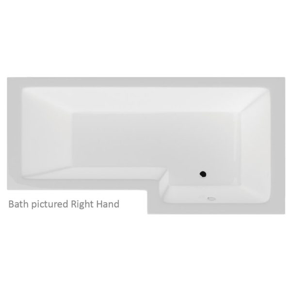Vermont 'L' Shaped Shower Bath Only (Standard & Superspec) - 1500 & 1700mm - Image 3