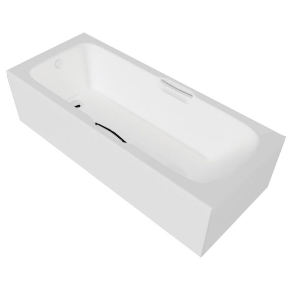 Virginia Twin Gripped Bath with Option 1 Whirlpool - 1700 x 700mm & 1700 x 800mm - Image 2