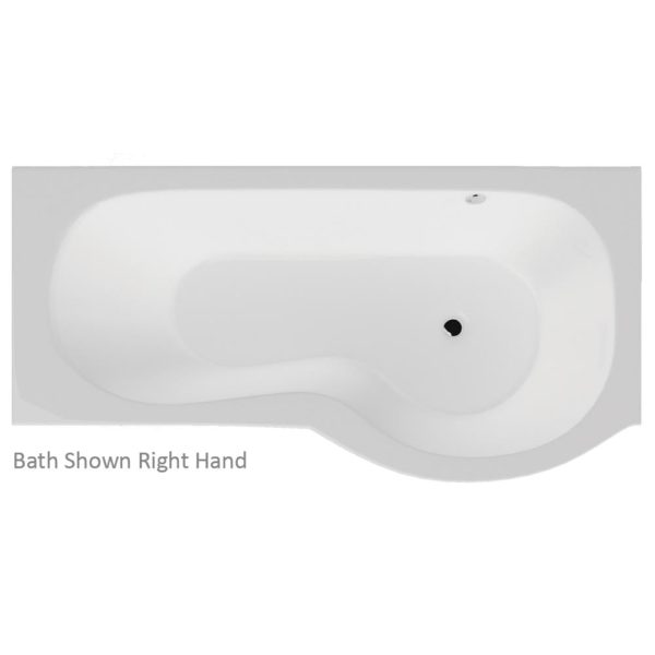 California Shower Bath with Option 1 Whirlpool - 1700 x 700mm (850 max) - Image 4