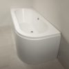 Kansas Offset Bath & Skirt with Option 1 Whirlpool - 1700 x 725mm - Image 2