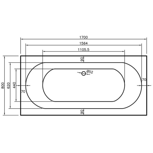 Alaska Double Ended Bath (Standard or Superspec) - 1700 x 700mm to 1800 x 800mm - Image 4
