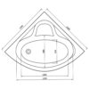 Idaho Corner Bath & Panel (Superspec) - 1200 x 1200mm - Image 3