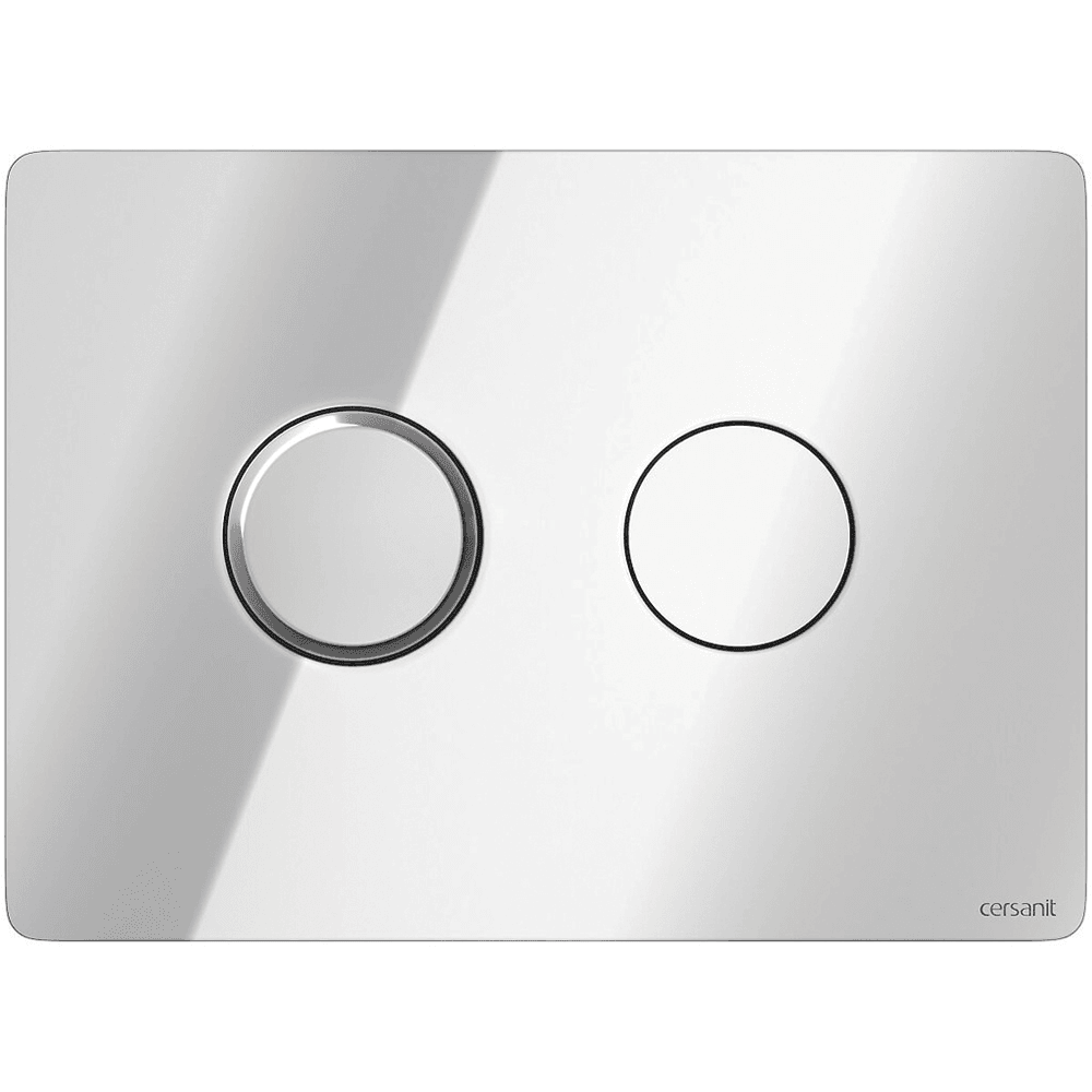 Accento Round Pneumatic Flush Plate Chrome Qualitex