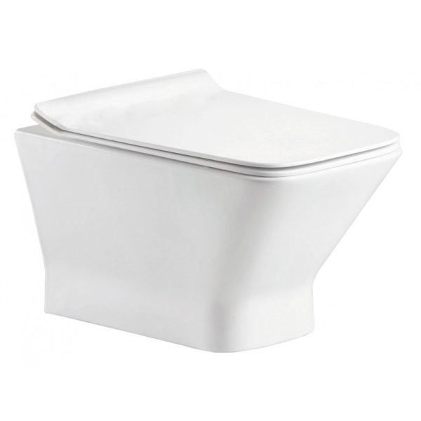 Verona Rimless Wall-Hung Pan & Soft Close Seat - Image 2