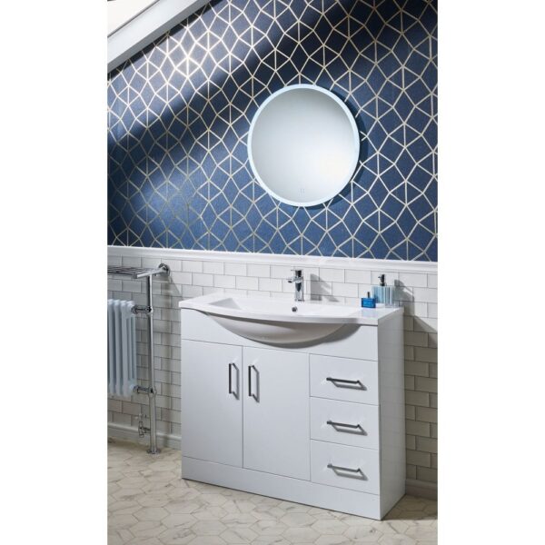 Eden 1000mm Base Unit & Curved Basin - 350mm Depth - Image 2