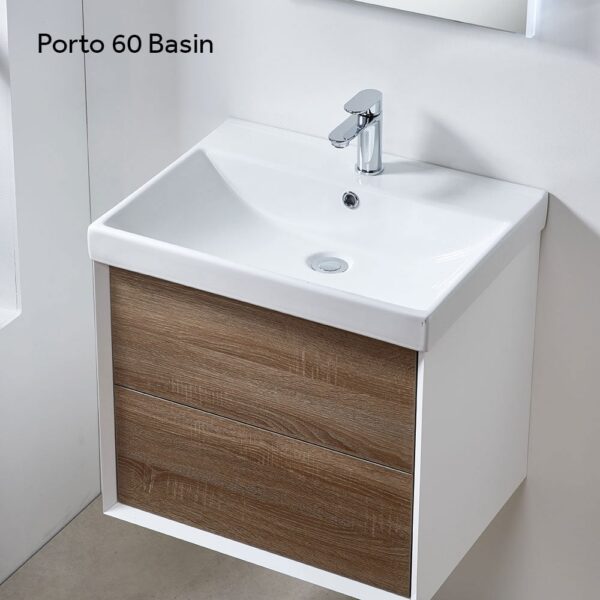 Porto 600mm Base Unit, Basin & Framework - Image 3
