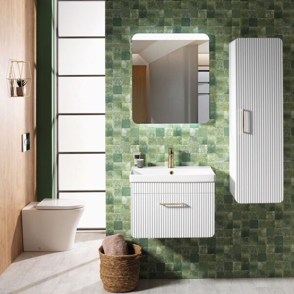 Naxos 60 Wall Hung Base & Basin - Matt White