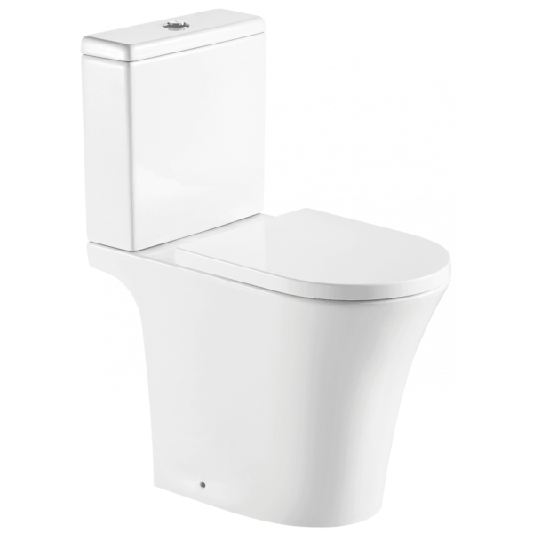 Rimini Rimless Comfort Height Open Back WC including Soft Close Seat - Image 2