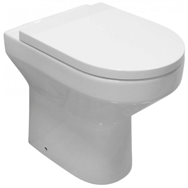Evora Tall Rimless Back-to-Wall Pan & Soft Close Seat - Image 2