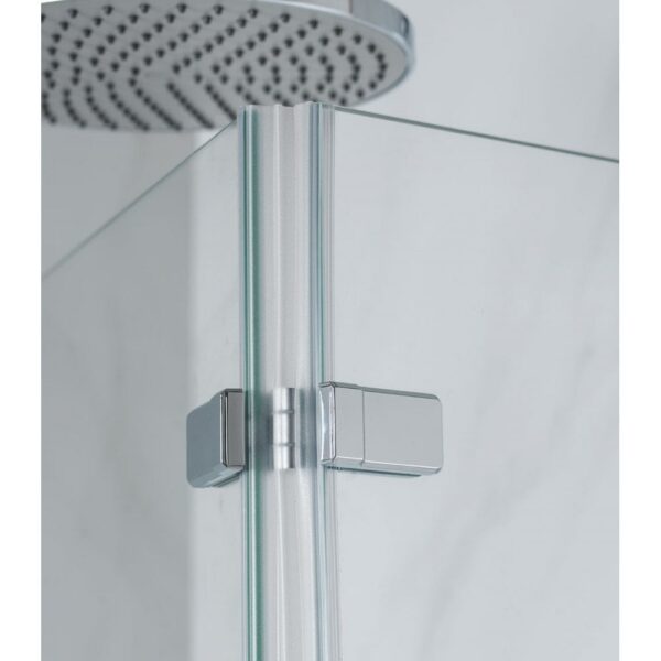 Genesis Deluxe 2-Fold Square Bath Screen - Matt Black Frame - 1350 x 920mm - Image 3