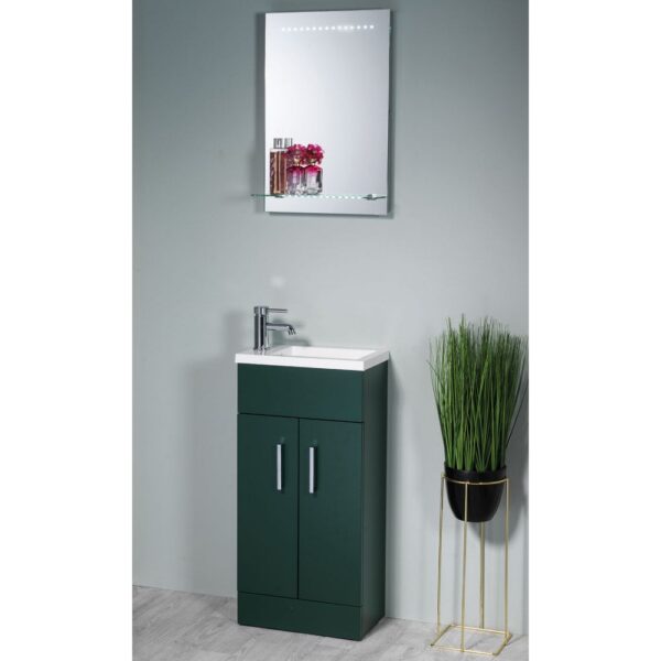Eden 400mm Base Unit & Basin - Forest Green - Image 2