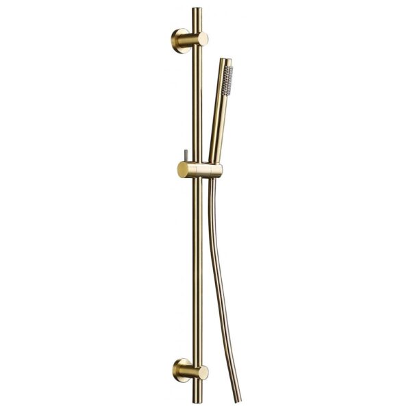 Tuscany Handset, Slide Bar & Hose - Brushed Brass - Image 2
