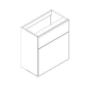 Arden 500mm WC Base Unit - 350mm Depth