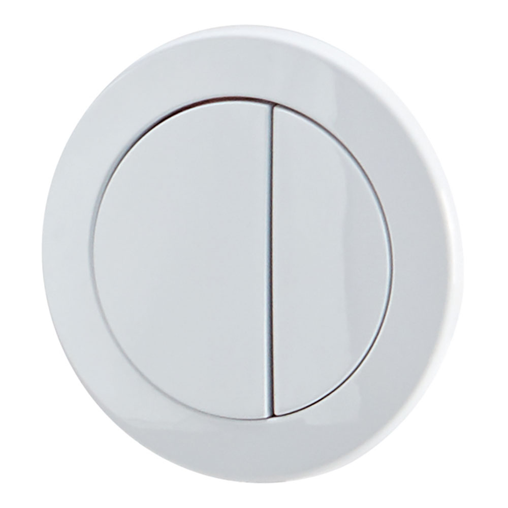 Ascent Round Push-Button - White (For Ascent Pneumatic Cistern)